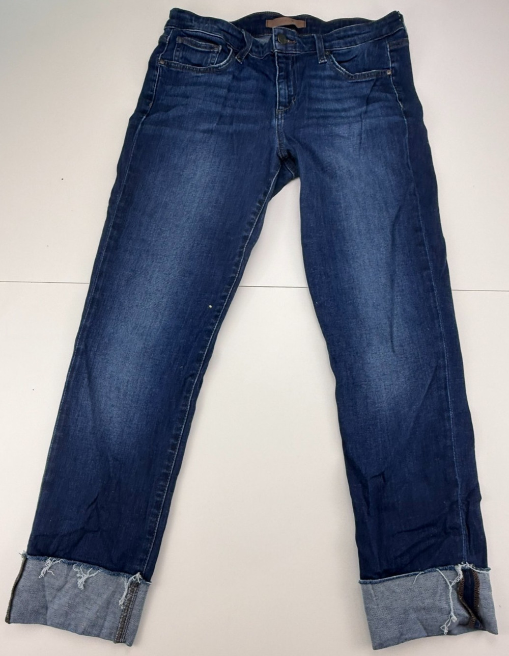 Joe's Jeans The Billie Ankle Women's 28 Dark Wash Distressed Raw Hem Denim